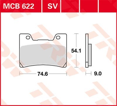 Bremseklosser TRW MCB622SV Bremseklosser TRW MCB622SV