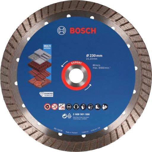 Bosch Diamantkappeskive EXPERT Multi Material Turbo 230 mm Bosch Diamantkappeskive EXPERT Multi Material Turbo 230 mm