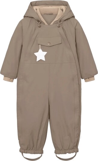 MINI A TURE Matwisti Fleece Lined Snowsuit. Grs GREY BROWN 80