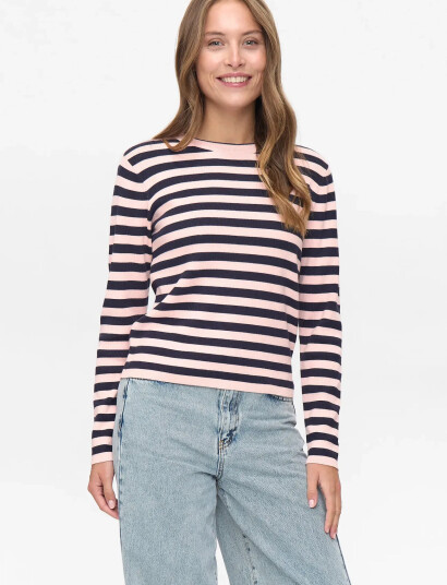 Nümph Nustripy Pullover - Pink - XL Nümph Nustripy Pullover - Pink - XL