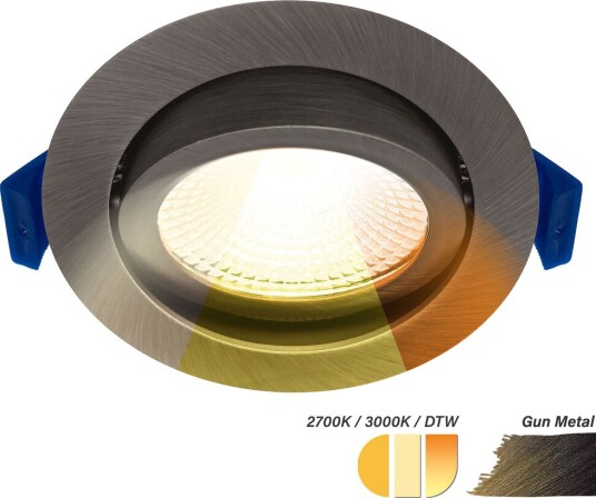 EcoDim ED-10104 LED-downlight Ø75 mm CCT dim to warm gunmetal