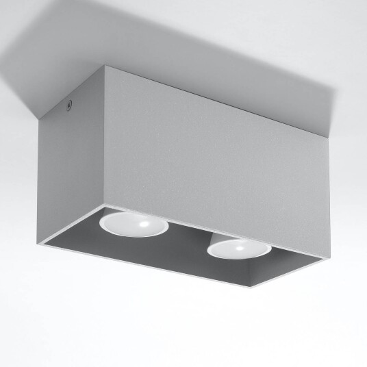 Euluna Ara Maxi-taklampe i aluminium 2fl. grå