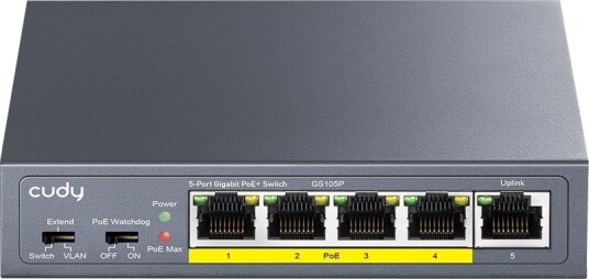 Cudy GS105P 5-port Gigabit PoE+ Switch 36 W Cudy GS105P 5-port Gigabit PoE+ Switch 36 W