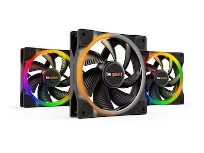 be quiet! Light Wings 120mm RGB PWM Kabinettvifter – 3-pakning, Svart be quiet! Light Wings 120mm RGB PWM Kabinettvifter – 3-pakning, Svart