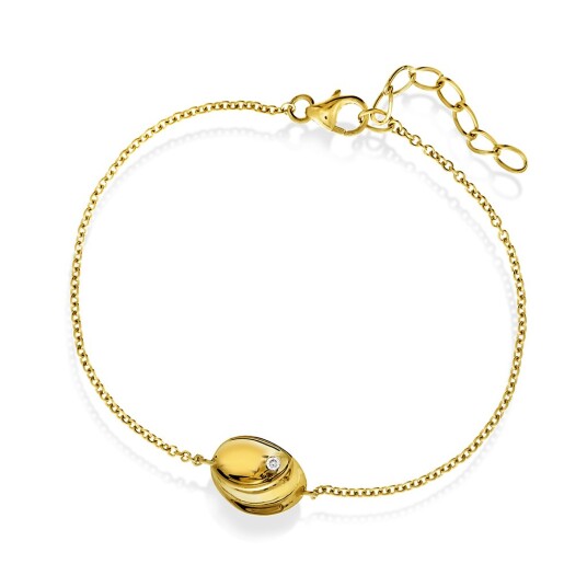 Pan Jewelry, Armbånd i forgylt sølv med zirkonia