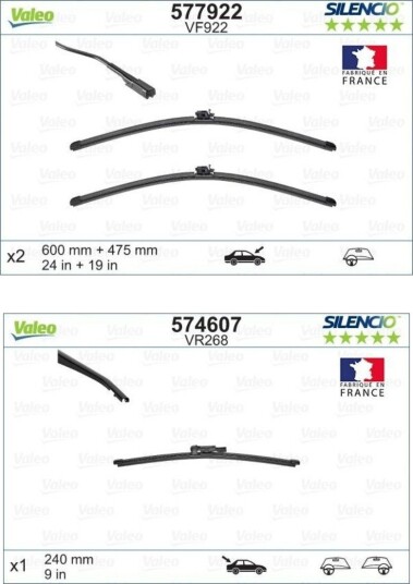 VALEO VAL298N0046 Vindusvisker