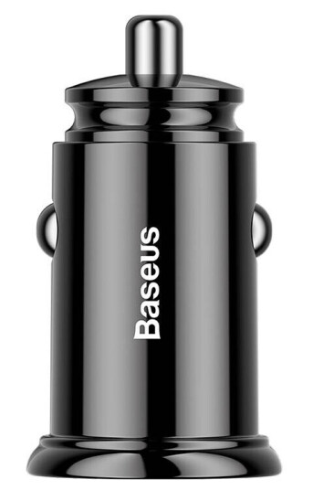 Baseus 30W Hurtiglader med 2 Utganger USB-A og USB-C - Svart Mobillader