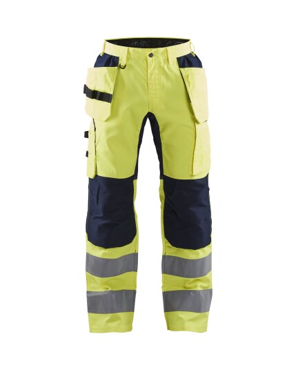 Bukse varsel stretch gul/marineblå