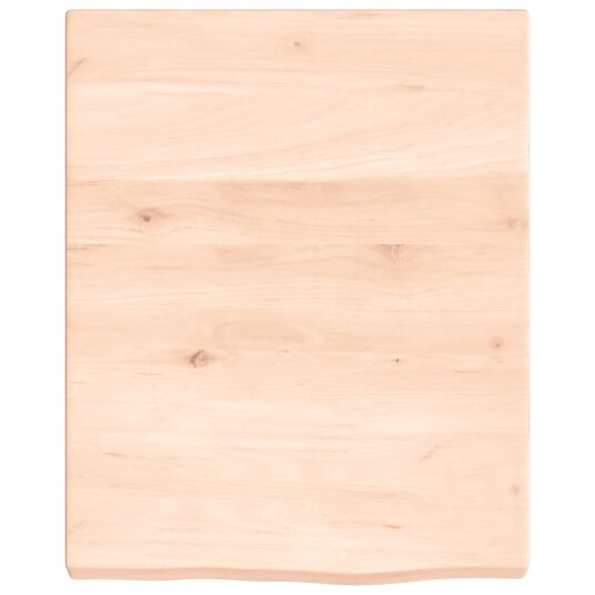 Benkeplate til bad 40x50x4 cm ubehandlet heltre