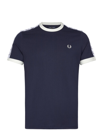 Fred Perry Taped Ringer T-Shirt - Blue - S