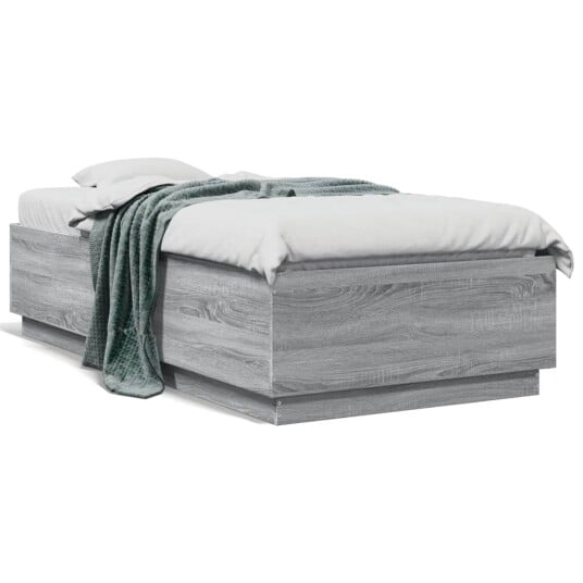 Sengeramme grå sonoma 90x190 cm konstruert tre 8721012274914 Sengeramme grå sonoma 90x190 cm konstruert tre 8721012274914