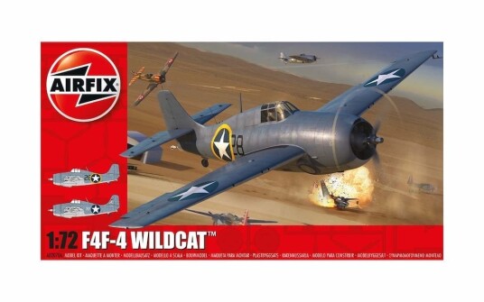 Airfix 1/72 F4F-4 Wildcat Modellbyggingsett med 58 Deler Airfix 1/72 F4F-4 Wildcat Modellbyggingsett med 58 Deler