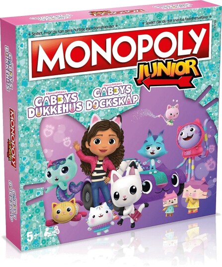 Spilbræt Monopoly Junior - Gabby"s Dollhouse (Da/Se) - MULTI - One Size