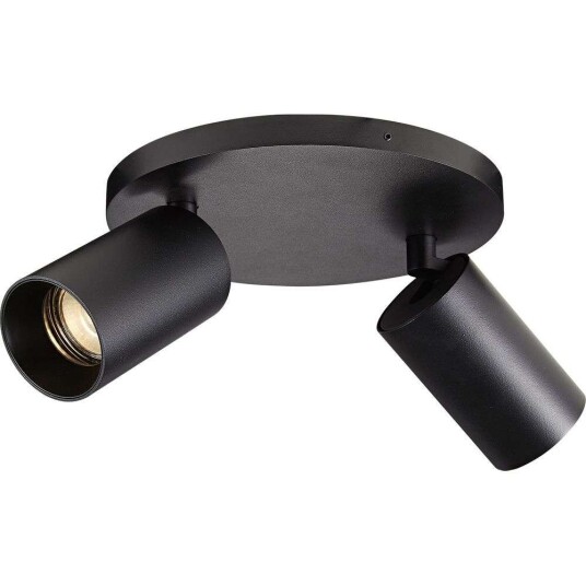 Antidark SpotOn Circle 2 Tak/Vegglampe Svart