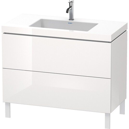 Duravit L-Cube Servantskap m/2 skuffer 1000x698x480 mm Hvit Høyglans Lakk