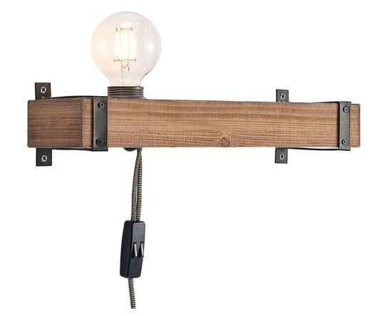 Lindby Sverina vegglampe av tre med plugg Lindby Sverina vegglampe av tre med plugg
