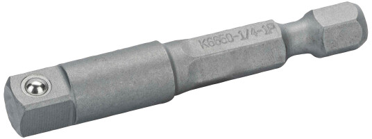 Topadapter 1/4" 4kant à 1/4" 6kant 50mm, 5stk