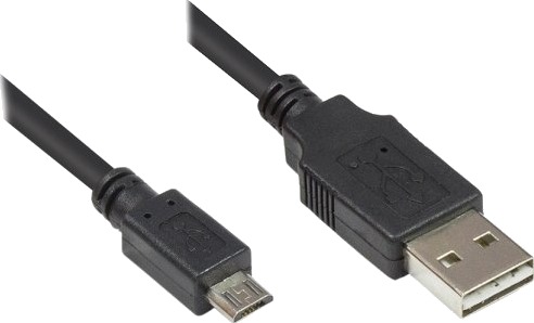 Alcasa 2510-Eum005 0,5 M Usb A Micro-Usb B Usb 2.0 Hankjønn/Hankjønn Sort