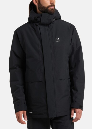 Haglöfs Salix Proof Mimic Parka Men True Black M Vårjakker