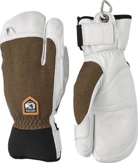 Hestra Army Leather Patrol 3 finger Skihansker Olive 9