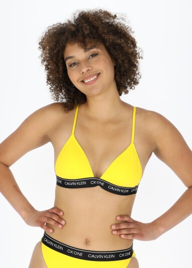 Calvin Klein Triangle Bras Bold Yellow Xs Bikinis