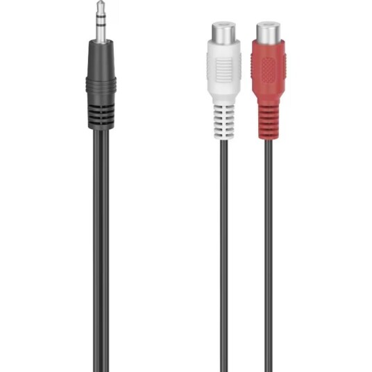 Hama 3,5mm Jack til 2 x RCA Lydadapter 10 cm Svart