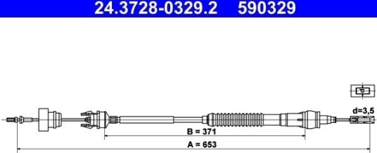 Clutchkabel ATE 24.3728-0329.2