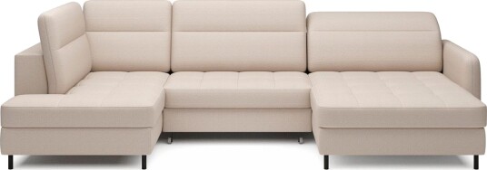 Berrto Sofa med Divan og Sjeselong 5 seters   Beige