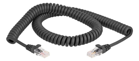 Delock Nettverkskabel Rj-45 Hann Til Rj-45 Hann 2 M 5 Mm Cat 5E Formstøpt Uten Hindringer Spiral Svart