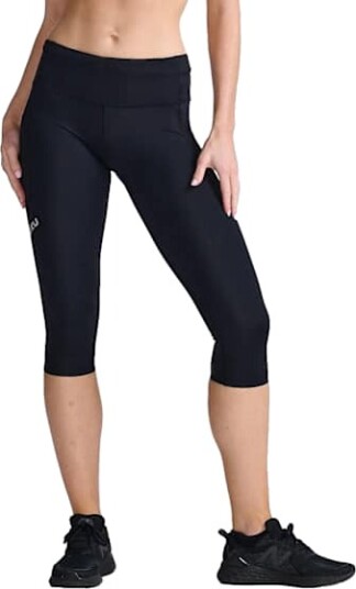 2xu Aero Mid-Rise Compression 3/4 Tights Dame Black/Silver Reflective S 2xu Aero Mid-Rise Compression 3/4 Tights Dame Black/Silver Reflective S