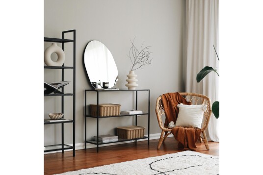 Lychester Avlastningsbord 100 cm Svart