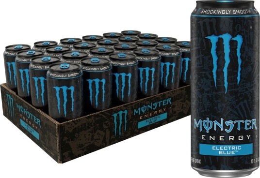 24 stk Monster Energy Ultra Blue Hawaiian Zero   Sukkerfri   Helt Brett 24x473 ml USA Import