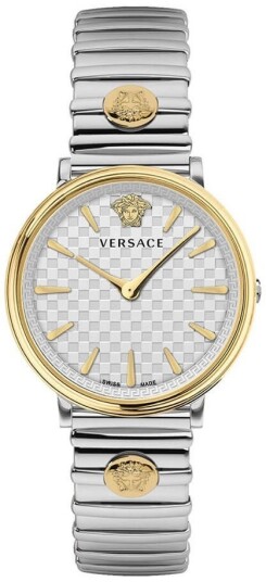 Versace Dameklokke VE8104922 V Circle Sølvfarget/Stål Ø38 mm
