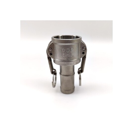 Cam Lock type C male x 1/2" nippel 1" - rustfritt stål