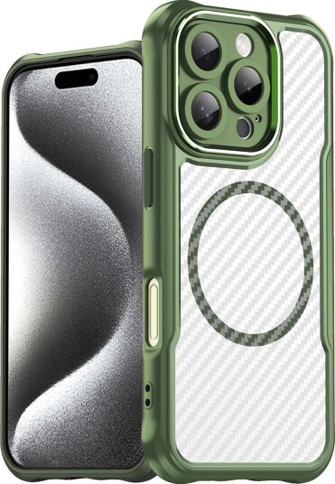 Hurtel Leading Series MagSafe silikonetui for iPhone 16 Pro Max Grønn