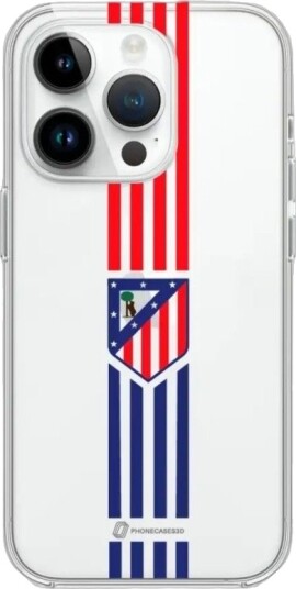 Phonecases3D iPhone 14 Pro Atlético de Madrid Clear case -mobildeksel, hvit