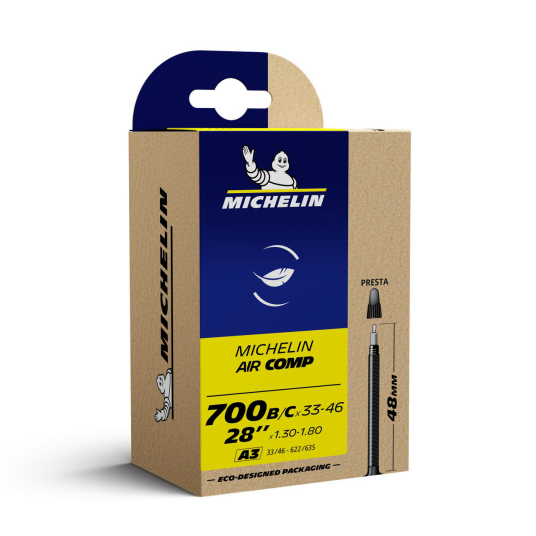Slange Michelin 28" x 1.30 . 1.80 (33-46x622) Presta 48 mm
