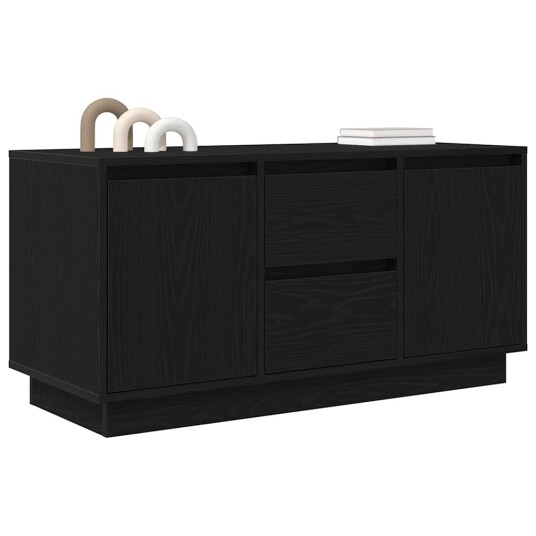 TV benk med LED lys svart eik 100x41x50 cm TV benk med LED lys svart eik 100x41x50 cm