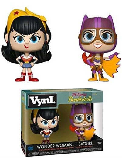 Funko! Vynl: DC Bombshells - Wonder Woman and Batgirl 2Pack Collectible Figure Funko! Vynl: DC Bombshells - Wonder Woman and Batgirl 2Pack Collectible Figure