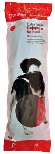 Dogman Hundeposer Med Knytehåndtak 60 Stykk Dogman Hundeposer Med Knytehåndtak 60 Stykk