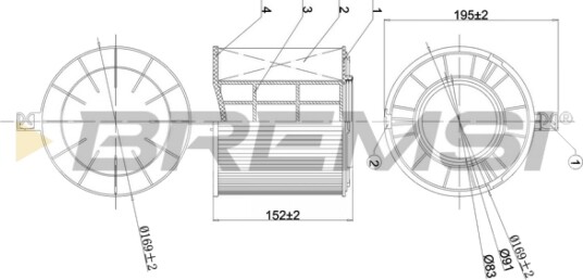 Luftfilter BREMSI FA1173 Luftfilter BREMSI FA1173