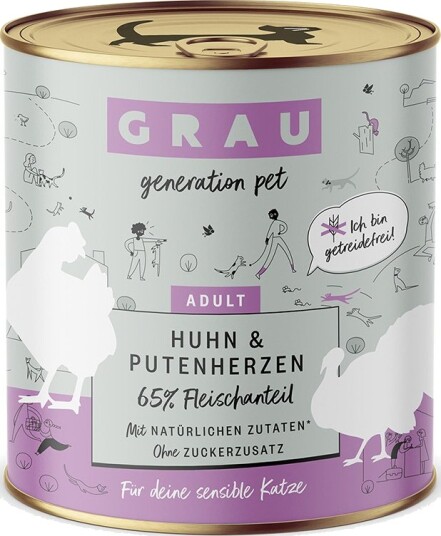 Grau Våtfôr Kornfri Gourmetgryte & Kalkunhjerter Kylling 12 X 800 G Grau Våtfôr Kornfri Gourmetgryte & Kalkunhjerter Kylling 12 X 800 G