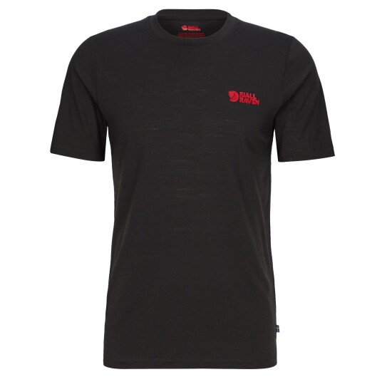 Fjellreven ABISKO WOOL LOGO SS M BLACK