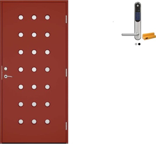 Ytterdør Swedoor Advance-Line Statement Vibe med Yale Doorman Classic Home