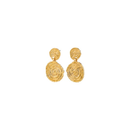 Pilgrim Air Earrings Gold Plated Gold ONE SIZE