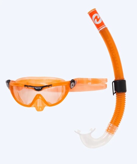 Aqualung snorkelsett for barn - Combo Mix (4-12 år) - Oransje/svart