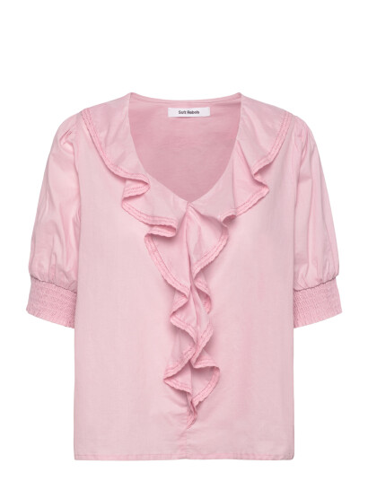 Soft Rebels Srtahnee Ss Blouse Gots   Pink   XXL