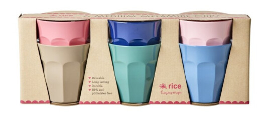 RICE Melaminkopper Assorterte "A New York Minute"-farger Medium