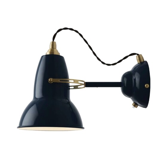 Anglepoise Original 1227 Brass Wall Light Ink Blue Anglepoise Original 1227 Brass Wall Light Ink Blue