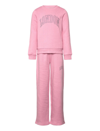 Kids Only Koglinna City Sweat/Pants Set Ot Swt Pink 128